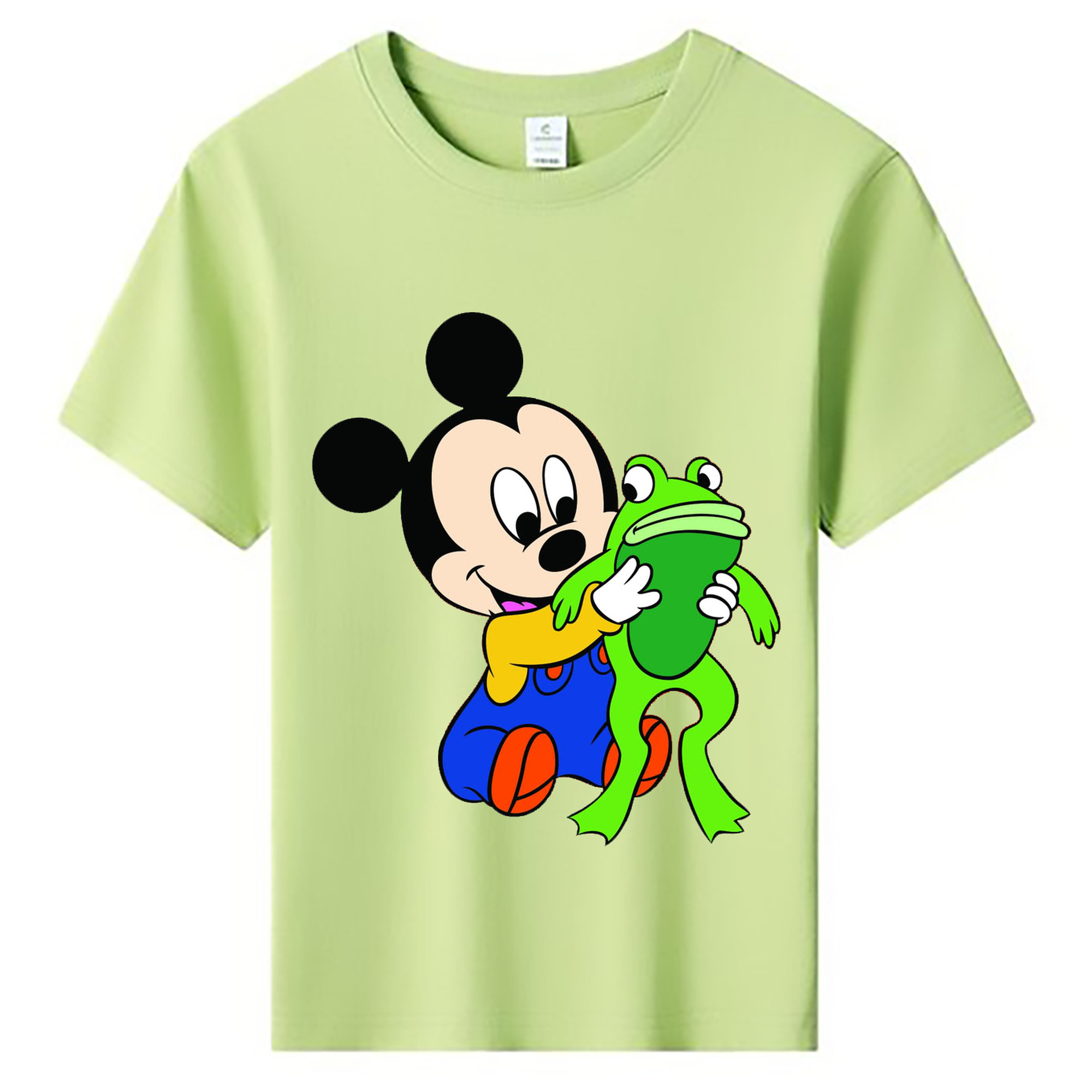 ミッキーマウス Mickey Mouse 綿100％キッズTシャツ（フロントプリント）